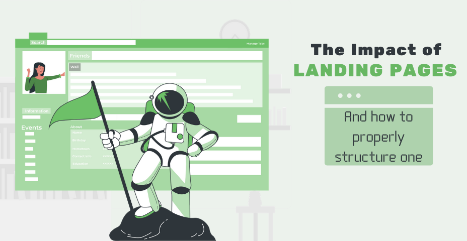 Astronaut landing on a web page