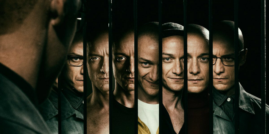 The different characters played by the same actor in the movie Split